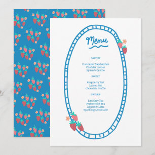 Menu Festa de casamento de Chá de fraldas PERSONALIZADO