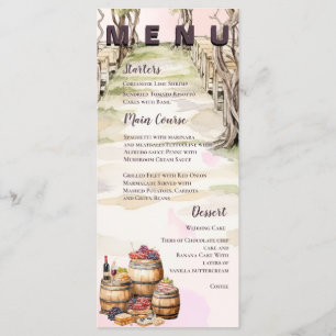 Menu Festa de casamento De Vinha Com Inspiração De Uvas