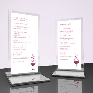 Menu Festa de Dia de os namorados de Vinho