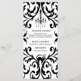 Menu Festa de Janto Damask Glam Halloween