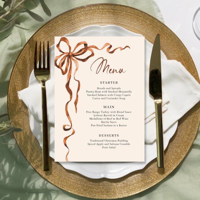 Menu Festa de Natal Caprichosa Funky Boho Arco (Criador carregado)