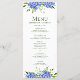 Menu Festa de Noivado com Hortênsias Azuis