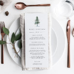 Menu Festa Jante de Natal do Winter Splendor<br><div class="desc">Um belo e elegante janto de Natal ou design de festas de Natal com uma árvore de aquarela verde macia pontilhada com estrelas. Coordena-se com a nossa coleção de festas de inverno do Planador. Use os campos modelo para adicionar as informações do menu e clique em "Personalizar" para reposicionar os...</div>