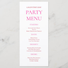 Menu Festa Ousada Rosa XOXO de Galentine's Day para Gar