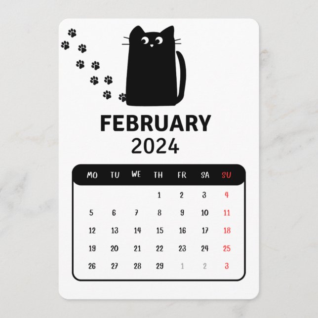 Menu Fevereiro De 2024 Ficar Sozinho No Calendário De G (Frente)