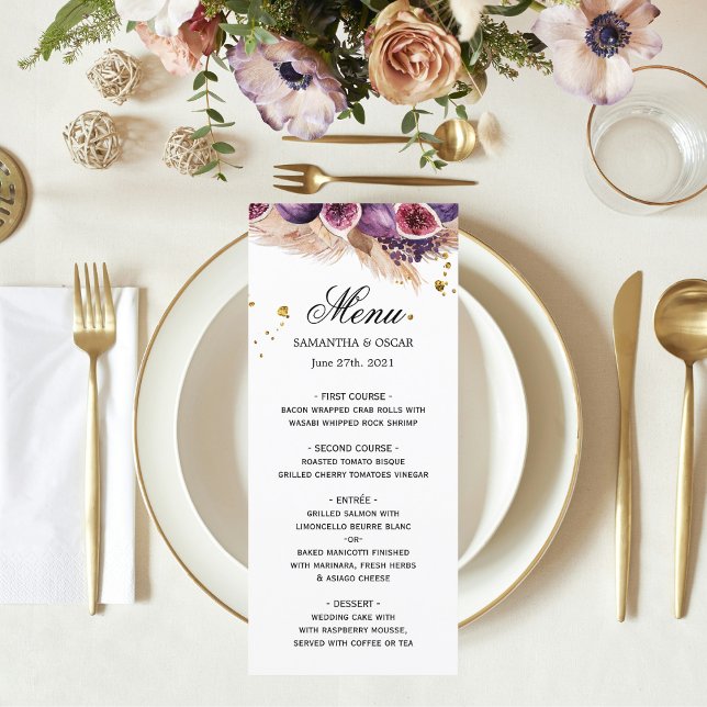 Menu Figos e Pampas roxos da Trendy Beauty (Criador carregado)