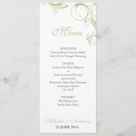 Menu Filigree Swirl Greenery