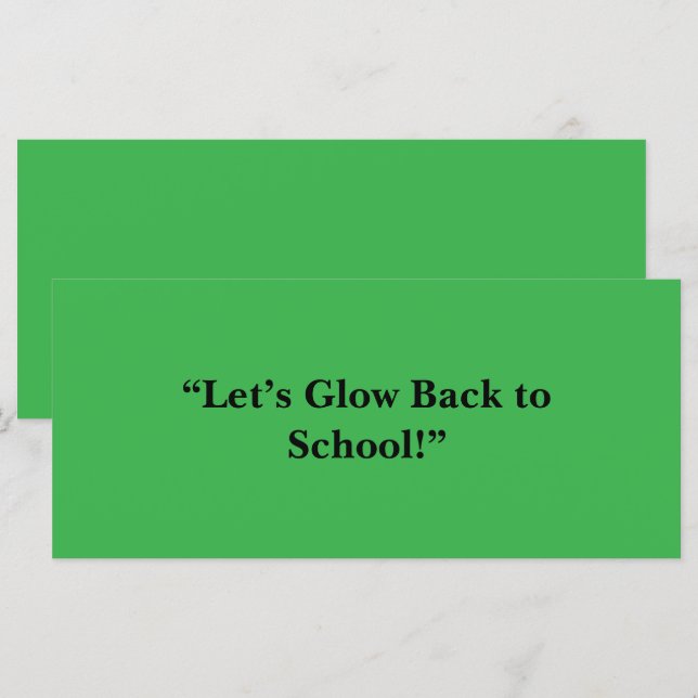 Menu Flat Neon Green Background – School Texture (Frente/Verso)