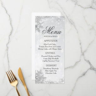 Menu Floco de Neve do Fosco de inverno