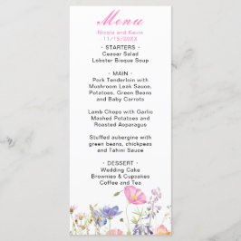Menu Flor de Primavera Floral 