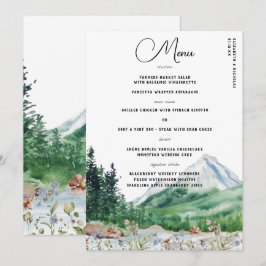 Menu Flor Selvagem da Montanha Rústica | Cardápio de Ca