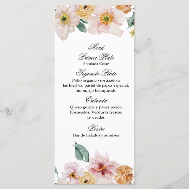 menu flor selvagem primavera (Frente)