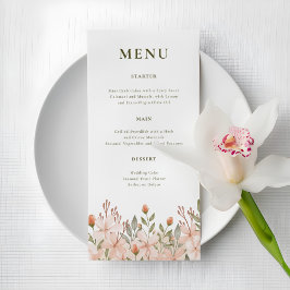 Menu Flor Selvagem Simples Elegante