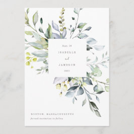 Menu Florais Azuis Dusty Salvem a Data