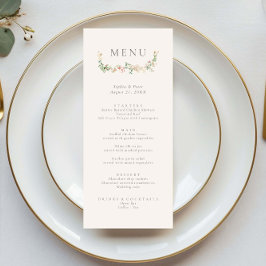 Menu Floral de Jardim de Flores Silvestres Elegant