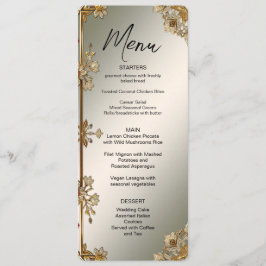Menu Floral do Ornamentado Dourado