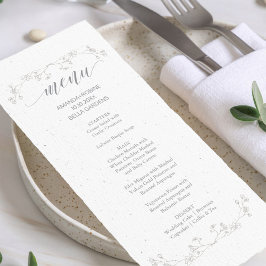 Menu Floral Elegante Simples