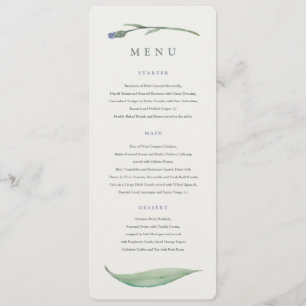 MENU FLORAL FORMAL