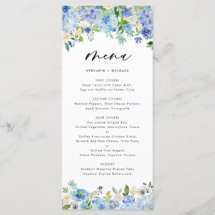 Menu floral II da grinalda dos Hydrangeas da