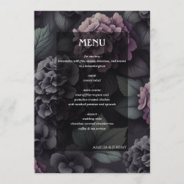 Menu Floral Moody Preto e Puro