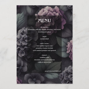 Menu Floral Moody Preto e Puro