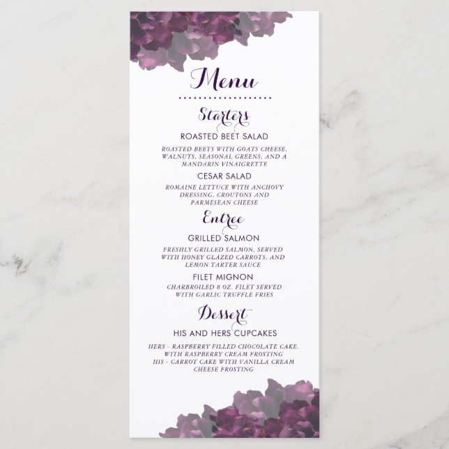Menu Floral Puro (Frente)