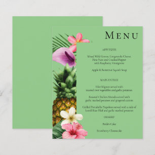 Menu Floral Tropical Havaiana - Verde