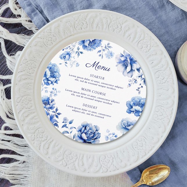 Menu Flores Azuis Redondas (Criador carregado)