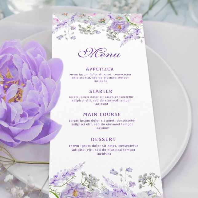 Menu Flores de Lilás Clássicas (Criador carregado)
