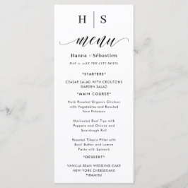 Menu Flores de Outono em Aquarela Boho