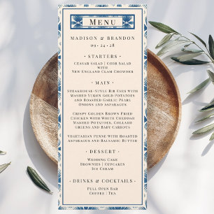 Menu Flores para casamentos do século médio IMPRESSÃO