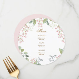 Menu flores rosa pequenas