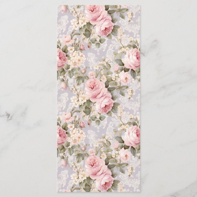 Menu Flores Rosa Suaves (Frente)