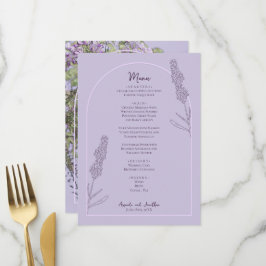 Menu Florescimento de Lavanda Simples e Elegante para C