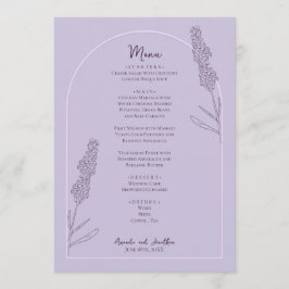 Menu Florescimento de Lavanda Simples e Elegante para C