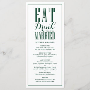 Menu Floresta Comida Verde, Bebida e Casada