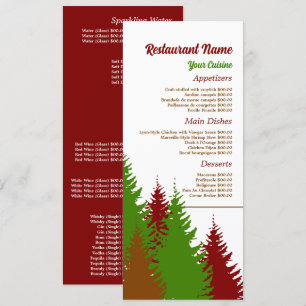 Menu Floresta Festiva, Restaurante Slimline