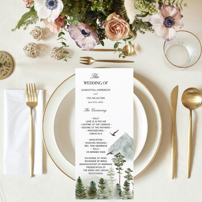 Menu Floresta Verde Moderna | Árvores Aquáticas (Criador carregado)