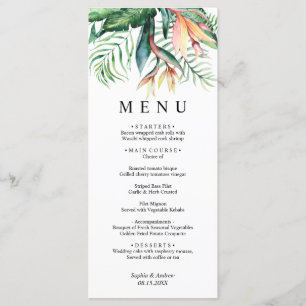 Menu Florestas Tropicais de Greenerescência Moderna Cas