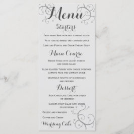 Menu Flourish Elegante Com Casamento De Corações