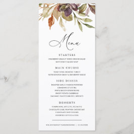 Menu Folga Folga Saída Bem-Suculta Ação de Graças