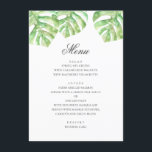 Menu Folhas verdes exóticas. Casamento tropical de verã<br><div class="desc">Cardápio de casamento tropical com monstera. Adequado para aniversário,  aniversário e qualquer outra festa. Entre em contato comigo,  por favor,  se precisar de itens adicionais.</div>