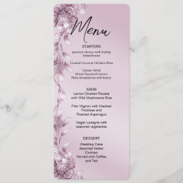 Menu Foliar Floral Rosa