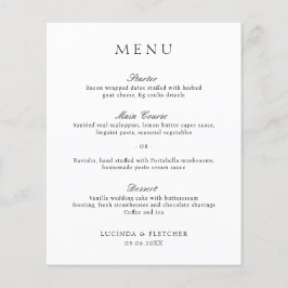 Menu Formal Elegante Clássico