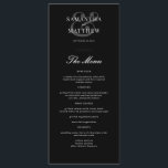 Menu Formal Negro Simples Elegante<br><div class="desc">Menu Formal Negro Simples Elegante</div>