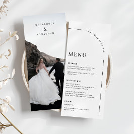 Menu Foto de Casamento Preto e Branco de Arch Mode