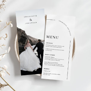 Menu Foto de Casamento Preto e Branco de Arch Mode