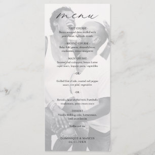 Menu Fotografia de Caligrafia Elegante Casamento Modern