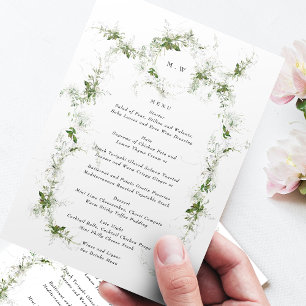 Menu Frame Greenery Monograma Eucalyptus Wreath Casamen
