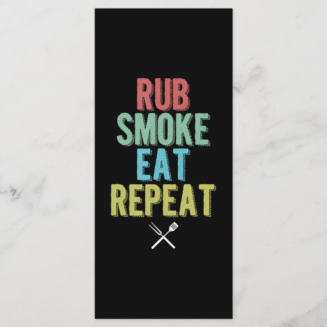 Menu Fumadores de carne de grelhador de CHURRASCO de ch (Frente)